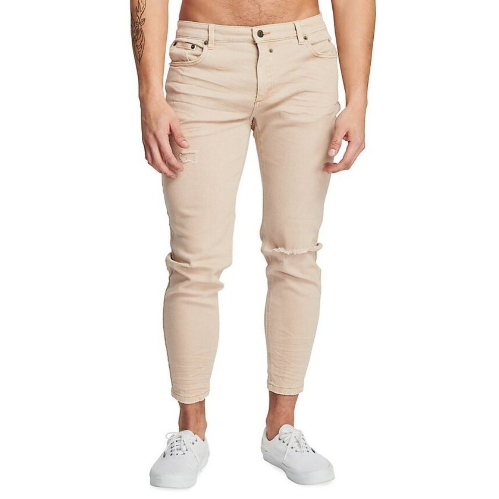 SER.O.YA Diego Cropped Tapered Jeans Mens SZ 31 Sand Dune NWT - Picture 5 of 5